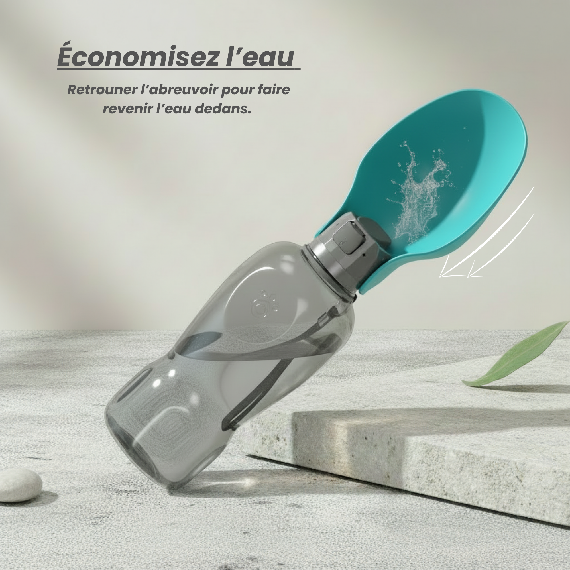 Gourde pour Chien – Portable 800ml, Anti-fuite, Idéale en Balade